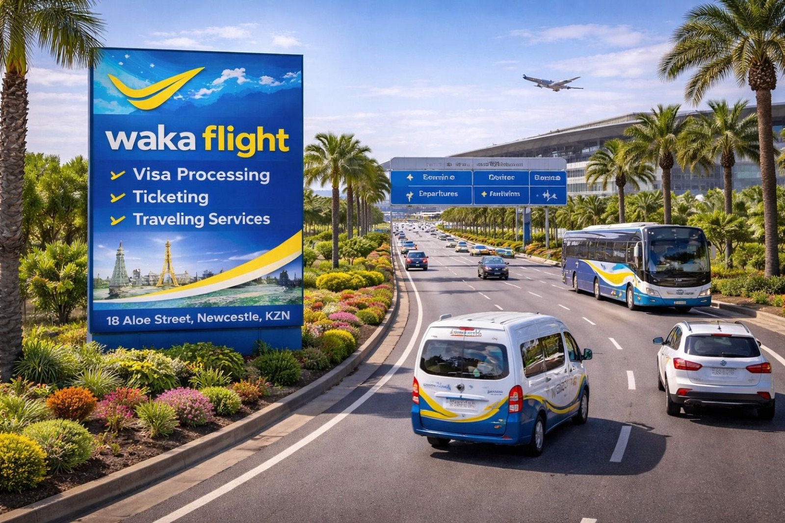 Waka Flight roadside billboard