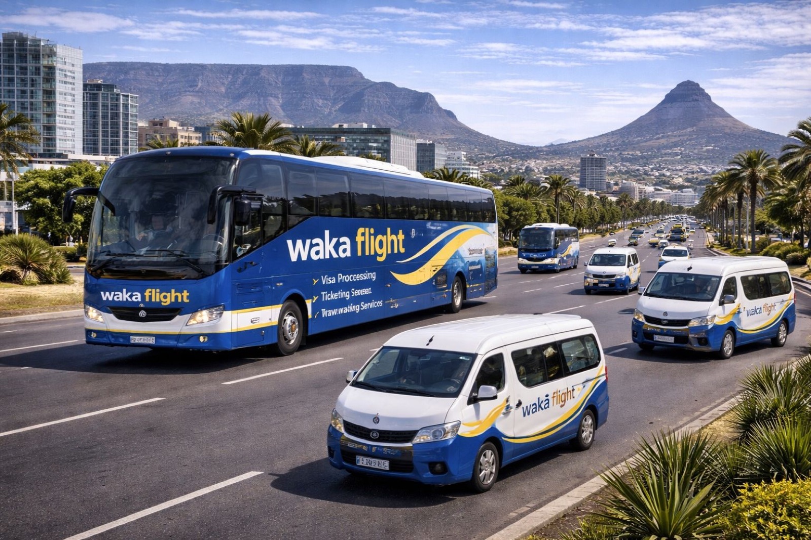 Waka Flight fleet on the road