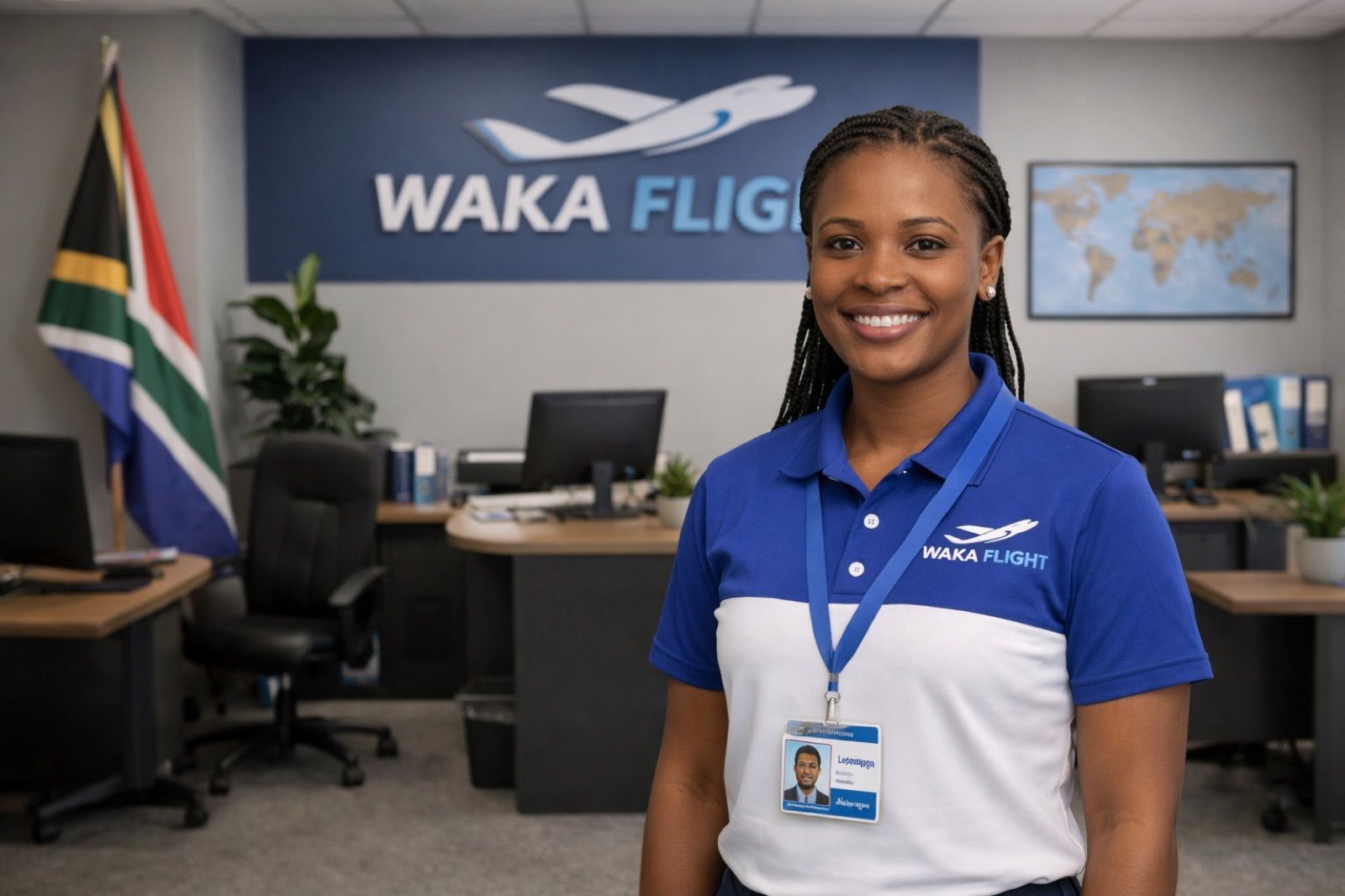 A Waka Flight consultant at the Cape Town office